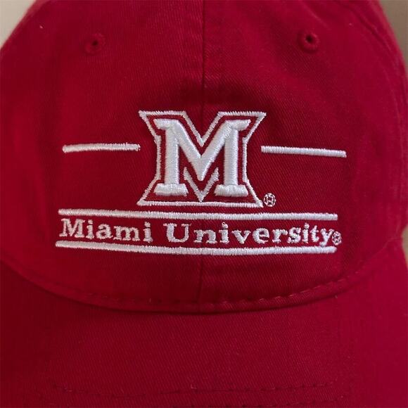 Miami University RedHawks Red Adjustable Strapback Hat - Picture 10 of 10